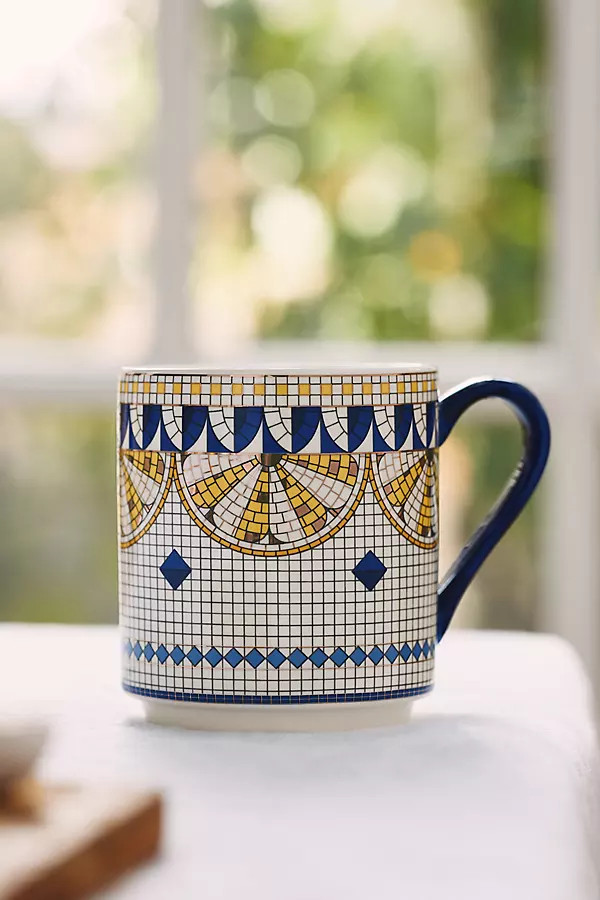 The Bistro Tile Stoneware Mug: Italia Edition | Anthropologie (US)