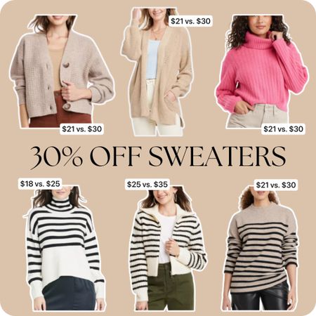 30% off sweaters just in time for the beginning of fall!! Have been seeing a ton of stripes this season. 

Dressupbuttercup.com 

#dressupbuttercup 

#LTKSeasonal #LTKstyletip