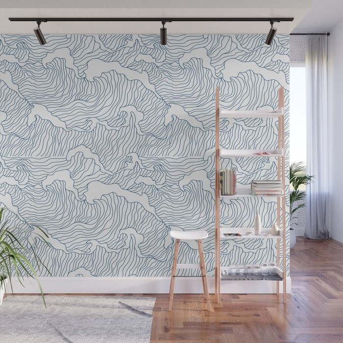 Japanese Wave Wall Mural | Society6