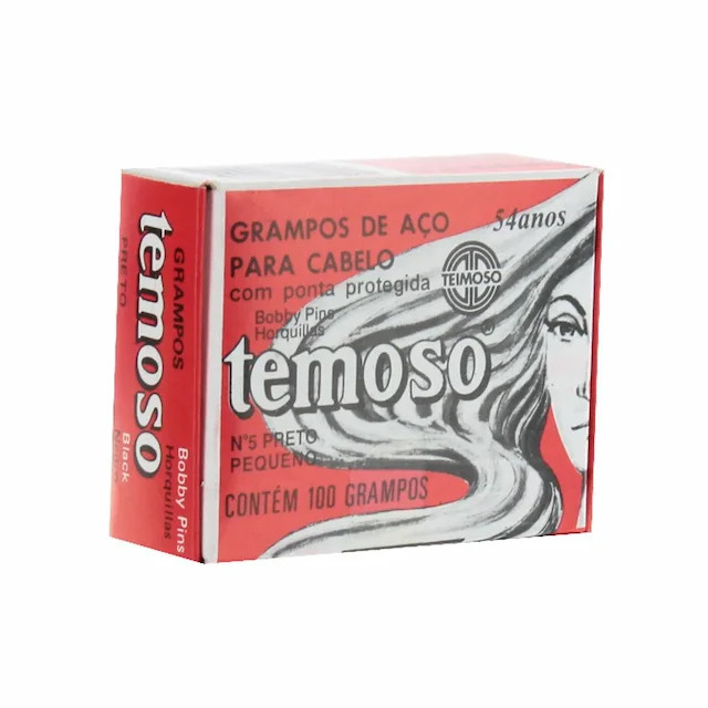 Grampo de Cabelo Temoso Preto N5 - 100 unidades | Drogasil BR