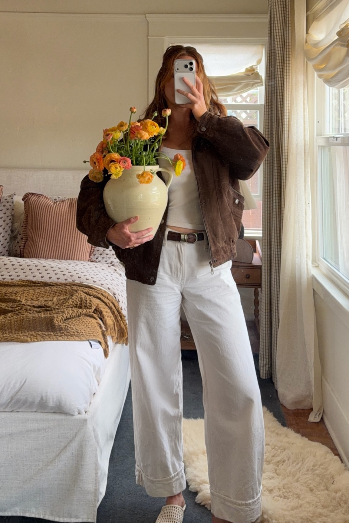 Jacket is thrifted, but linking similar options! 
