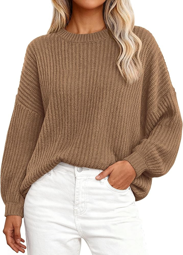 PRETTYGARDEN Fall Sweaters for Women 2026 Fashion Long Sleeve Casual Ribbed Knit Winter Clothes P... | Amazon (US)