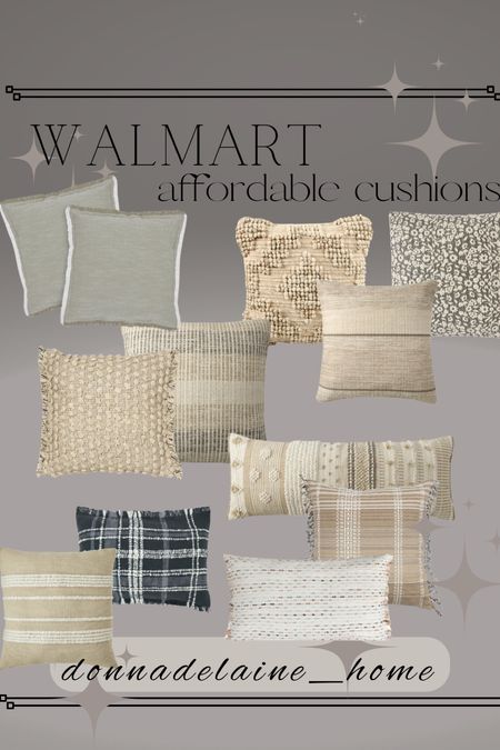 Neutral and budget friendly! 
Walmart has a fabulous throw pillow selection. The two pack of linen cushions is less than $20! 
Affordable home decor

#LTKhome