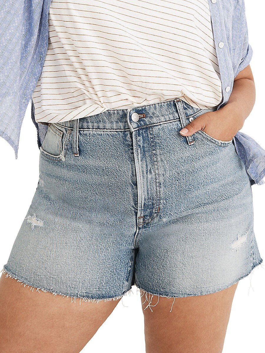 Madewell Women's Distressed Denim Shorts - Snyder Wash - Size 23 (000) | Saks Fifth Avenue OFF 5TH