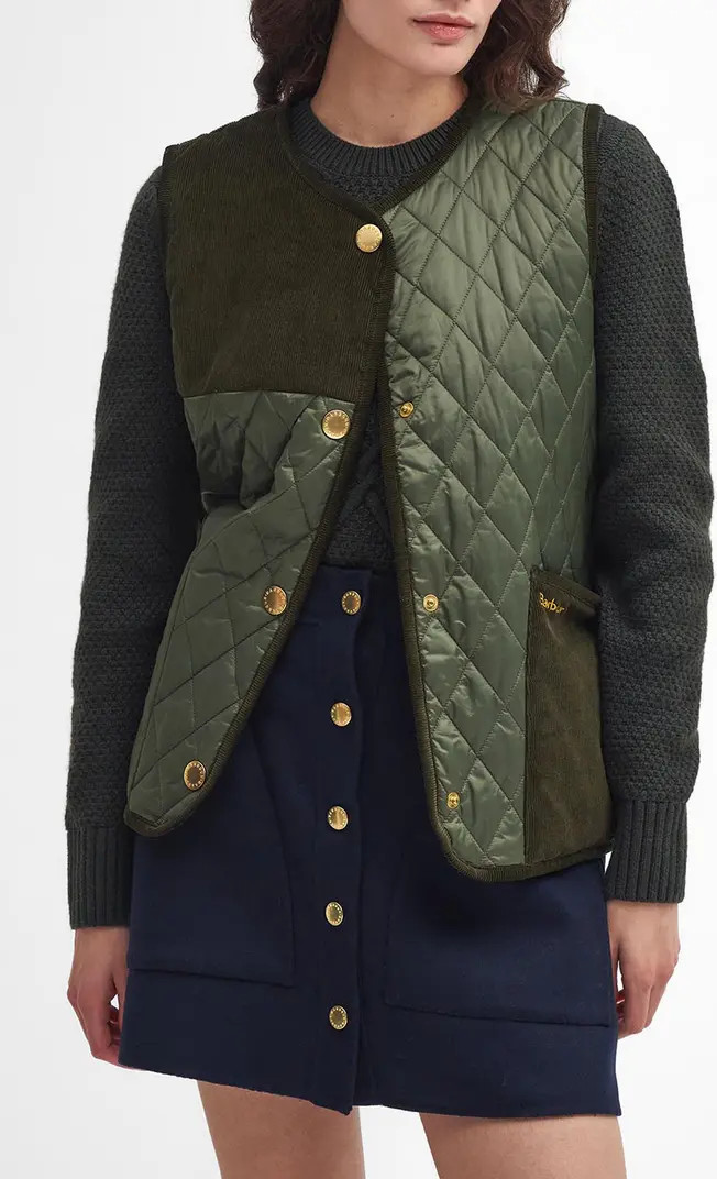 Barbour Healy Mixed Media Quilted Vest | Nordstromrack | Nordstrom Rack