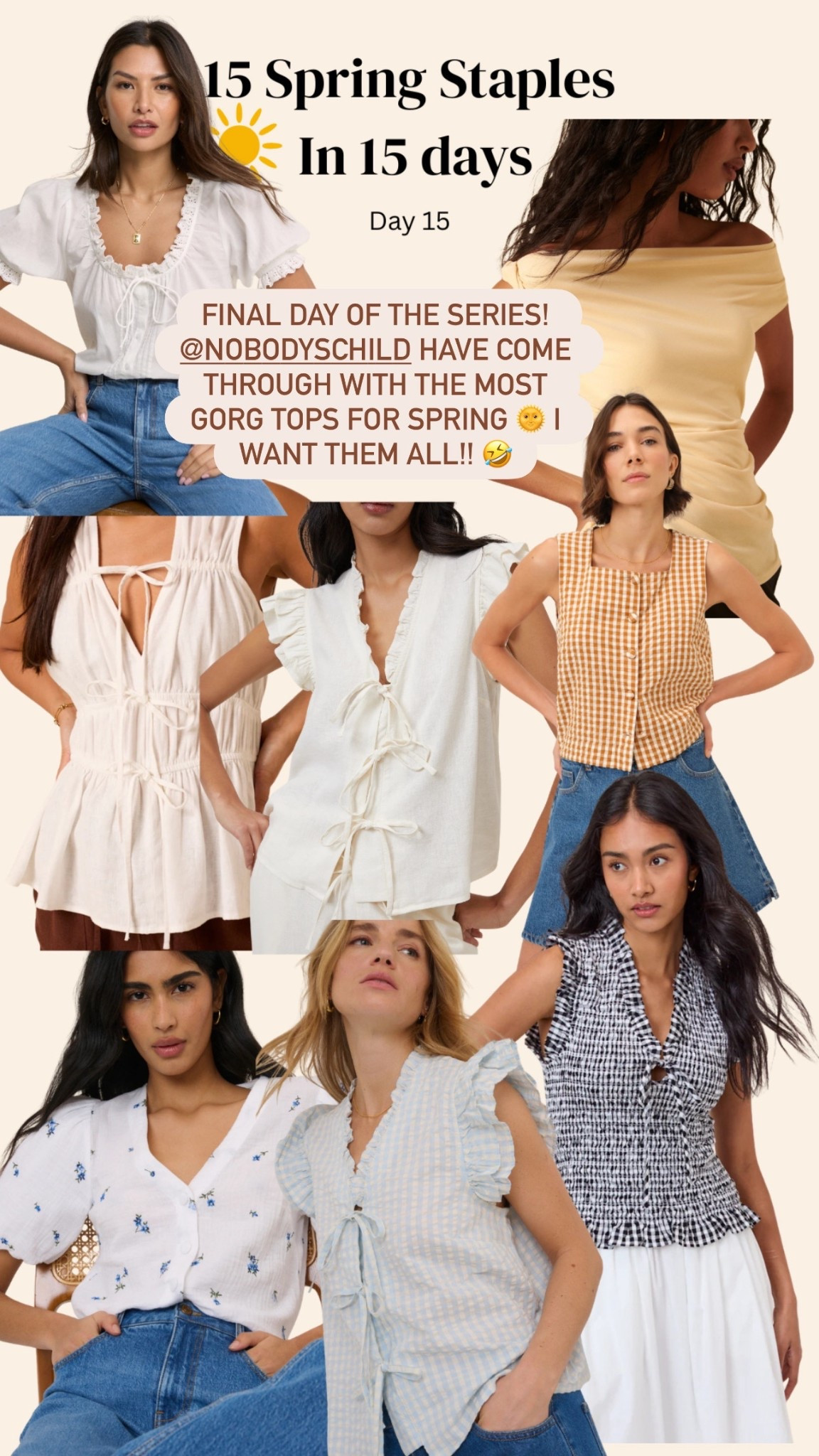 Day 15 of 15 Spring Staples in 15 Days 🌞 One of my fave things to wear with jeans… a nice top 🤩 All of these are gorg and would also work really well with linen trousers/ shorts etc 🤍

#LTKspring