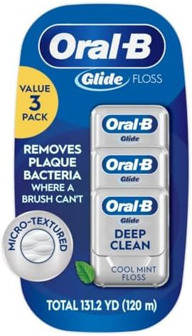 Oral-B Glide Dental Floss, Shred Resistant, Gentle on Gums, Natural Wax, Slides Smoothly, Deep Cl... | Amazon (US)