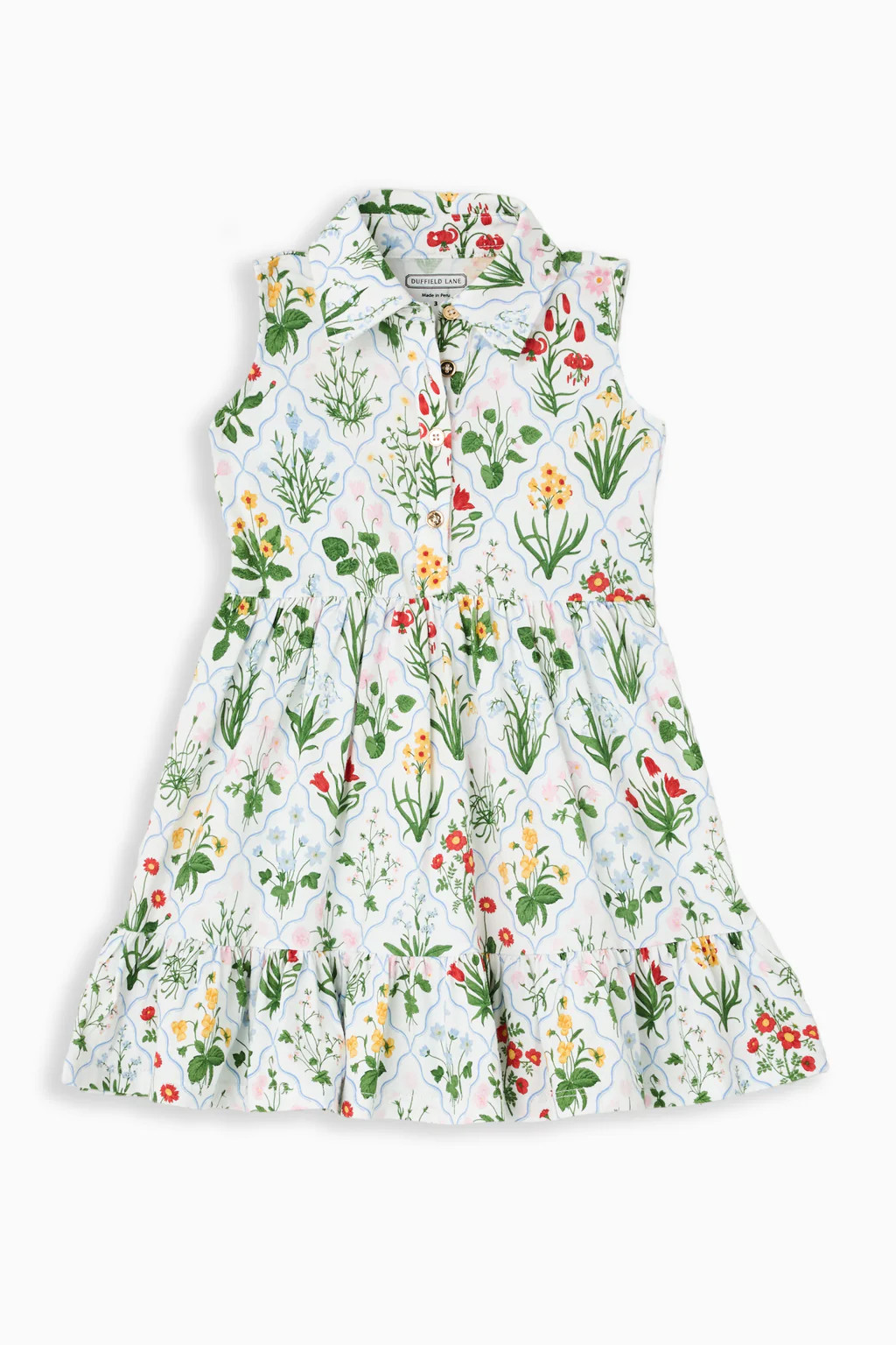 Girls Lakelyn Dress in Garden Lattice | Duffield Lane