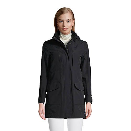 Women's Squall Hooded Waterproof Raincoat | Lands' End (US)