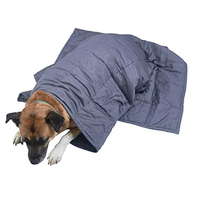 Comfy+Calm Weighted Dog Blanket, Cotton/Glass Bead Material, Anti-Anxiety, Stress Relief from Loud N | Amazon (US)