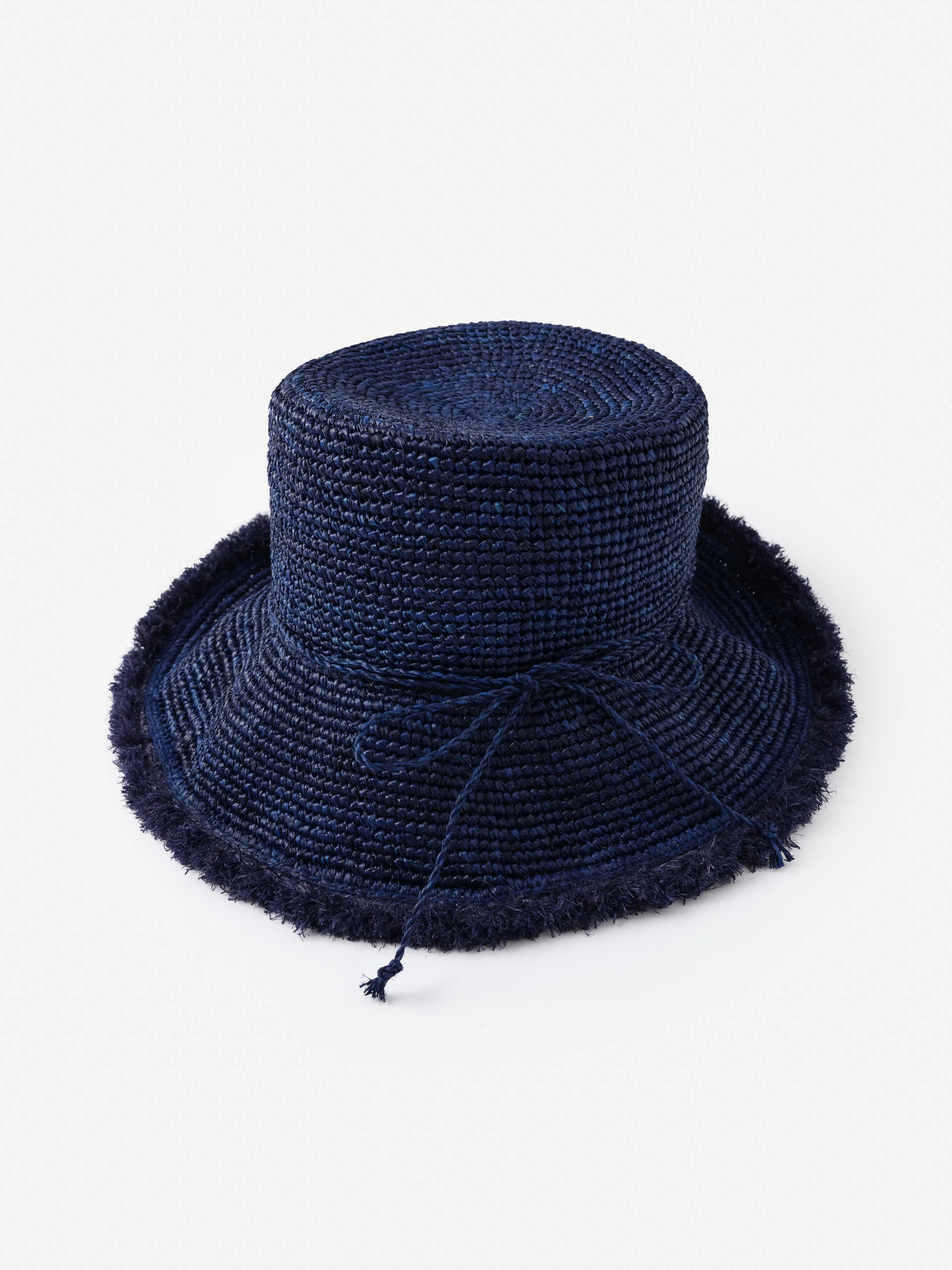 Navy Solid Anna Straw Hat | Women's Hats | J.McLaughlin | J.McLaughlin