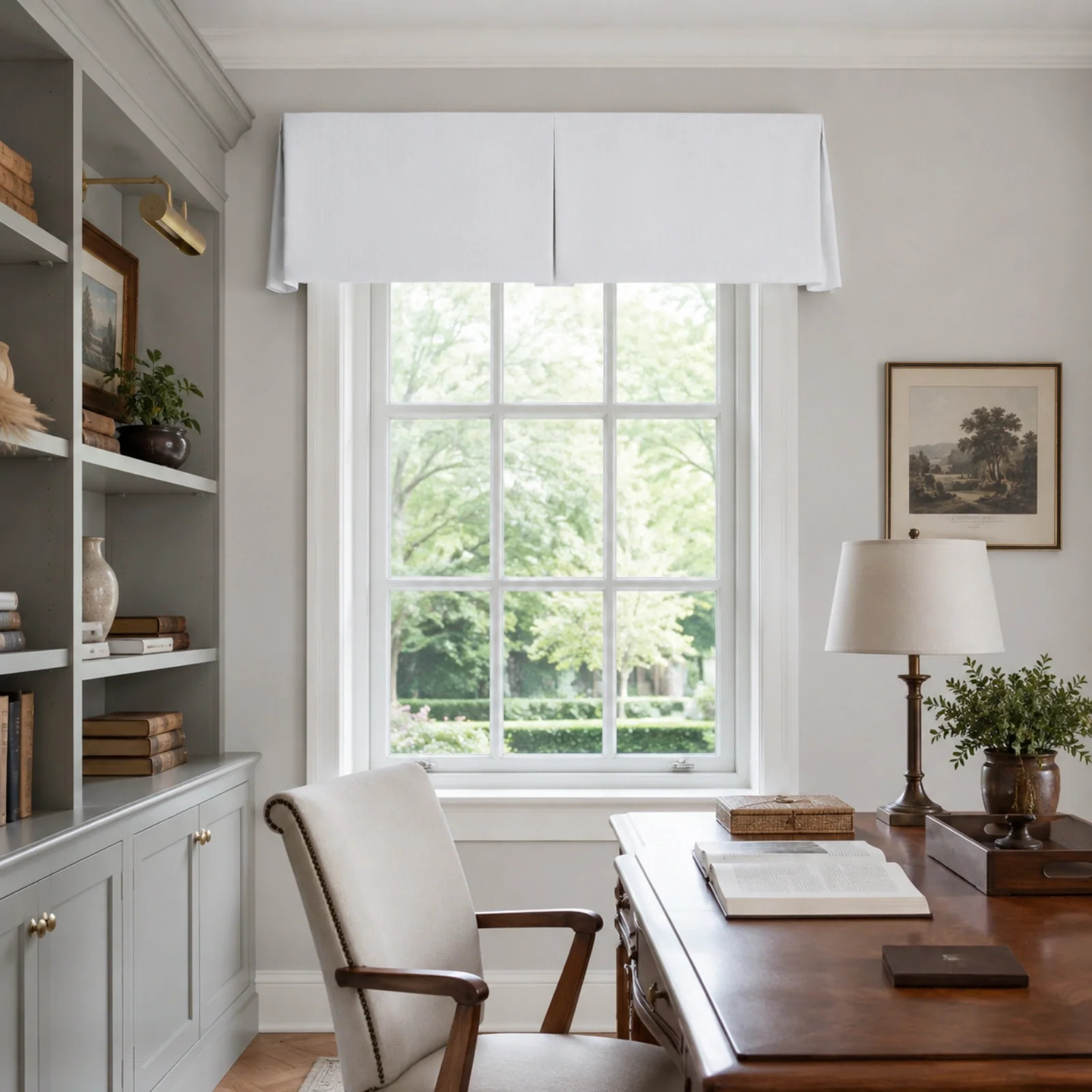 Solid Board Mounted Center Pleated Valance | TWOPAGES