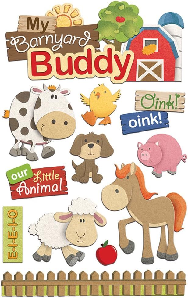 Paper House Productions STDM-0262E 3D Stickers, Barnyard Buddy (3-Pack) | Amazon (US)