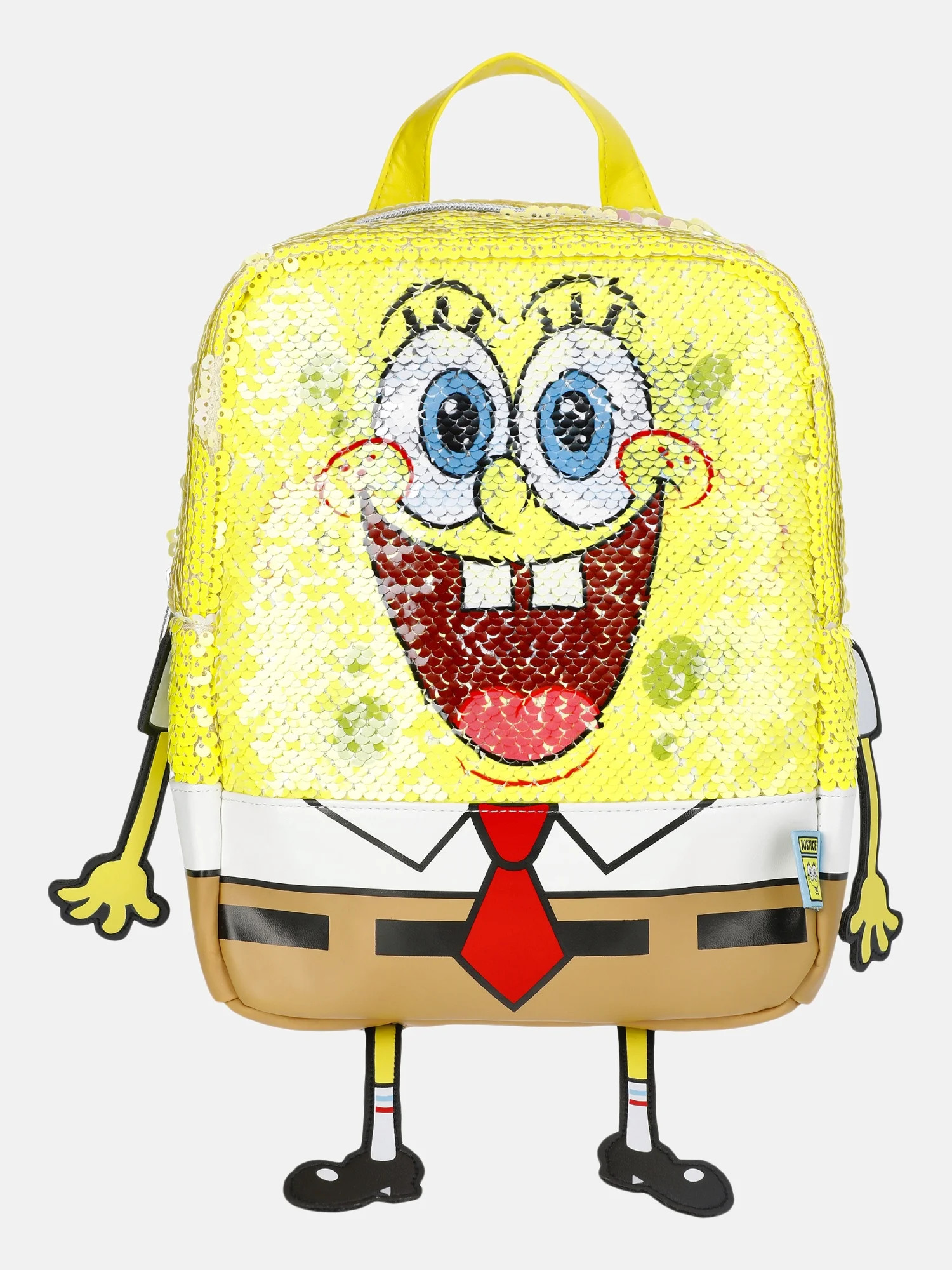 Justice Girls X SpongeBob SquarePants Flip Sequin Mini Backpack, Yellow | Walmart (US)