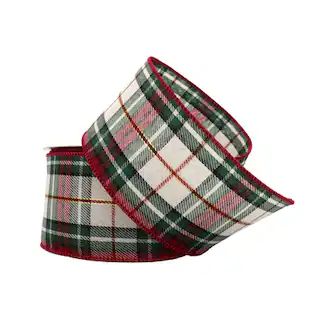 2.5" x 20ft. Wired Plaid Ribbon by Celebrate It™ Christmas | Michaels Stores