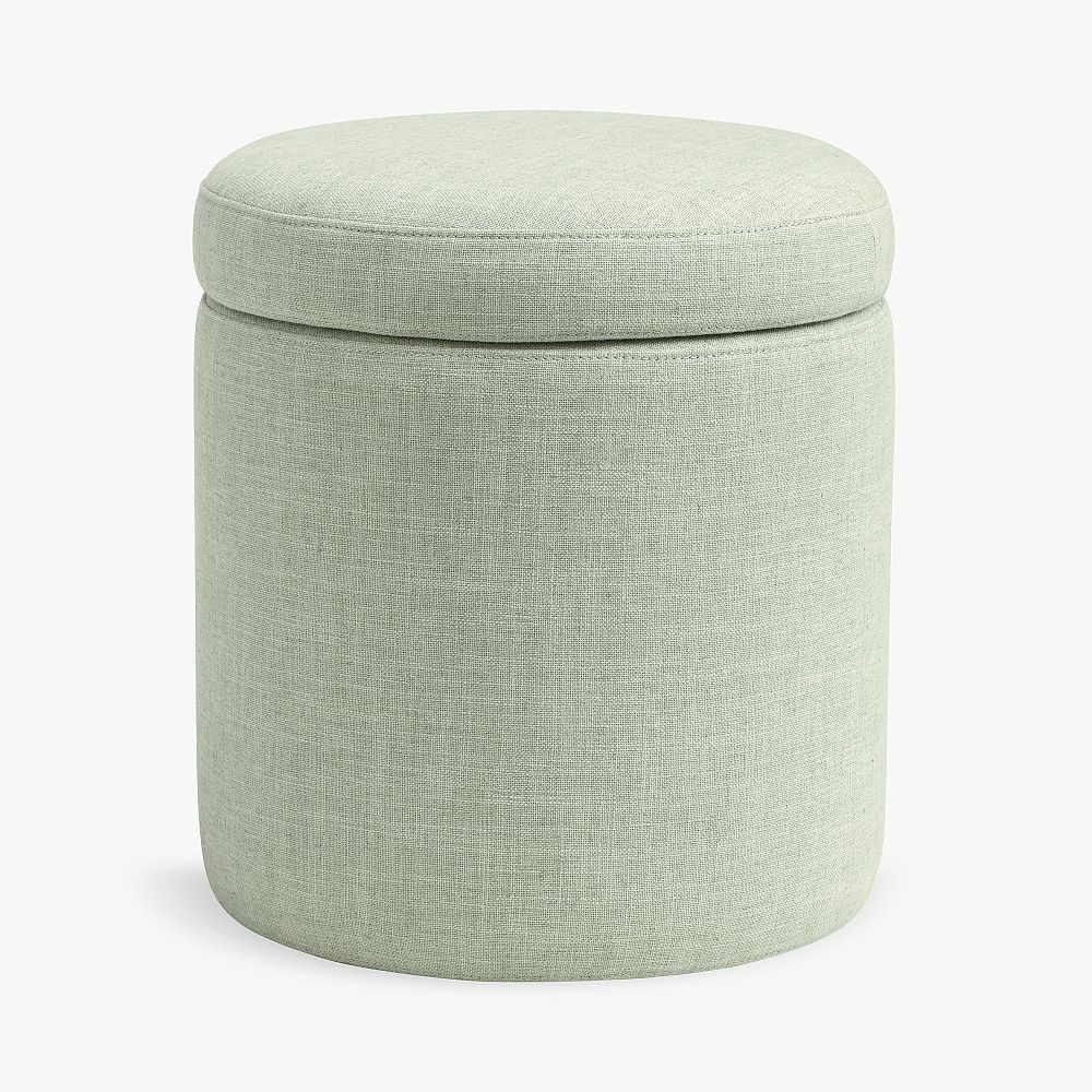 Simple Round Storage Ottoman | Pottery Barn Teen
