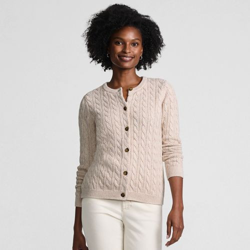 Women's Drifter Cable Cardigan Sweater - Lands' End - Blue - L | Lands' End (US)