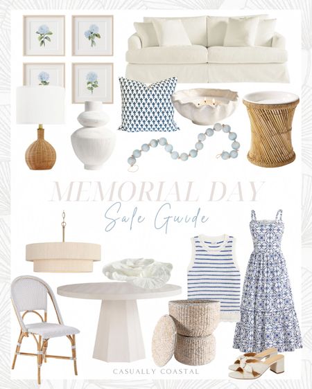 A round-up of some of my favorite home & fashion pieces on sale this Memorial Day weekend!
-
Home sake, Memorial Day sale, Coastal home decor, coastal decor, coastal style, summer dresses, beach home, beach house decor, coastal interiors, coastal artwork, beach house art, coastal furniture on sale, neutral furniture, neutral home decor, coastal chairs, coastal dresses, midi dresses, blue & white dresses, vacation dresses, resort wear, coastal lamps, woven lamps, nightstand lamps, coastal pillow covers, living room decor, coffee table decor, summer candles, hydrangea artwork, slip covered sofa, white couch with performance fabric, rattan lamp, white textured vase, block print pillow cover, clam candle, oversized sea glass garland, living room side table, coastal side table, woven side tables, round side tables, 20in large pendant light, coastal pendant light, woven pendant light, round extendable dining table, kitchen table, rattan dining chair, bistro chairs, coastal dining chair, faux coral decorative object, handwoven storage accent table with lid, poplin corset midi dress, scalloped bow mules, sandals, striped crochet sweater tank, light wood dining table, round dining table 

#LTKFindsUnder100 #LTKHome #LTKSaleAlert