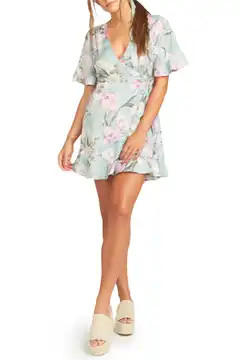 Evelyn Wrap Minidress | Nordstrom