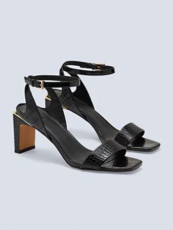 Ayah Embossed Strappy Sandal - Gabrielle Union Collection | New York & Company