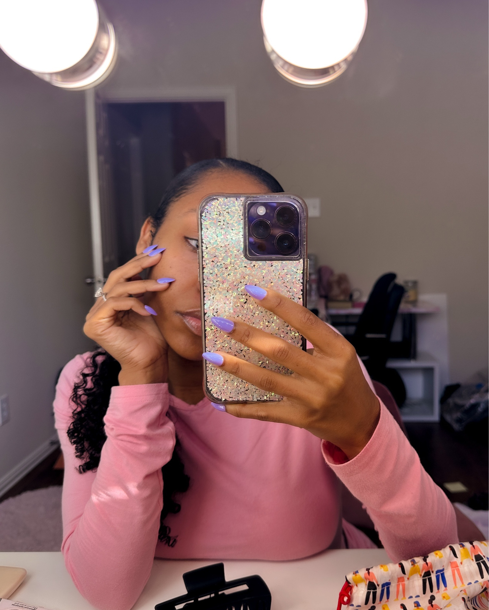 Spring nails 💅🏾 These are the Glamnetic press ons in Periwinkle 💜🦄🪻

#LTKBeauty #LTKFindsUnder50