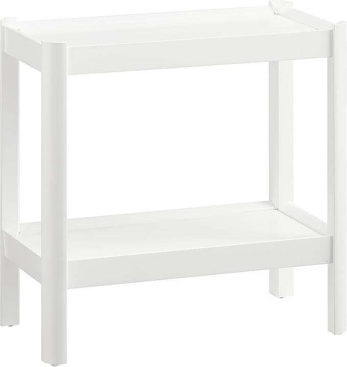 Yukon White Wood Tray-Top Farmhouse Style Accent Table | Amazon (US)