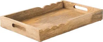 Mela Artisans Scalloped Elegance Handcrafted Wooden Serving Tray | Nordstrom | Nordstrom