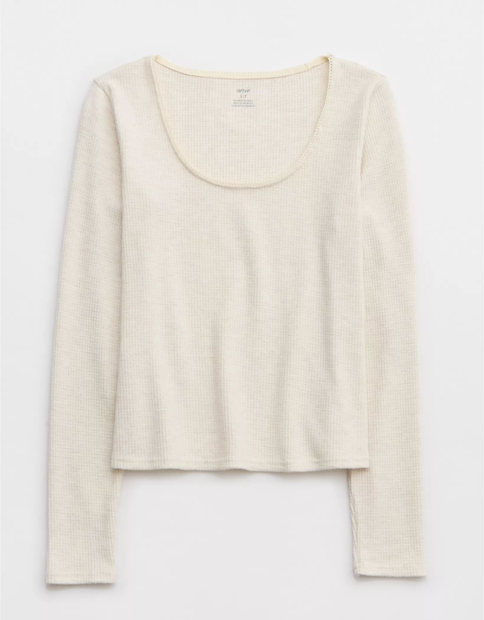 Aerie Waffle Scoop Neck Top | Aerie