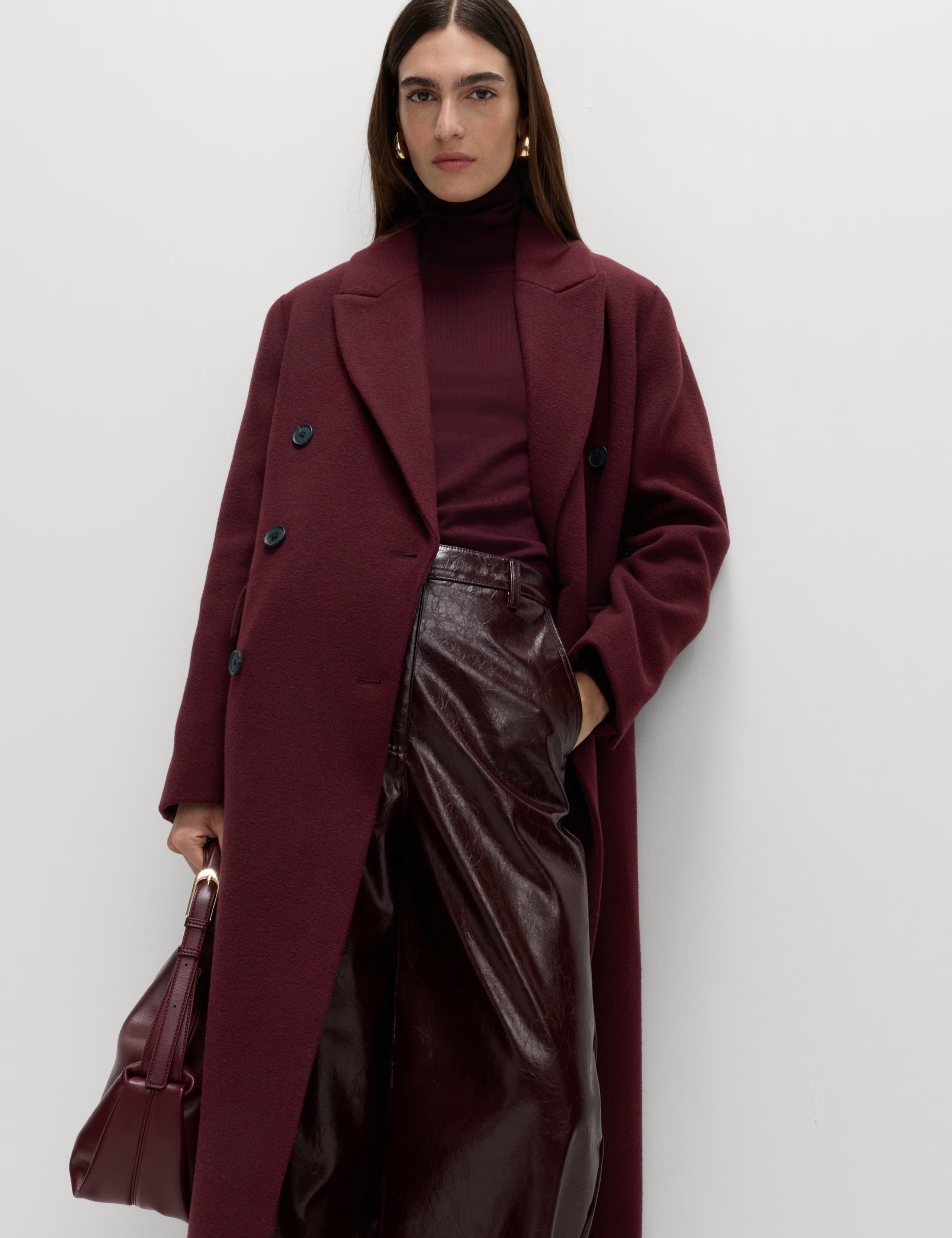 Double Breasted Longline Coat With Wool | Marks & Spencer (UK)