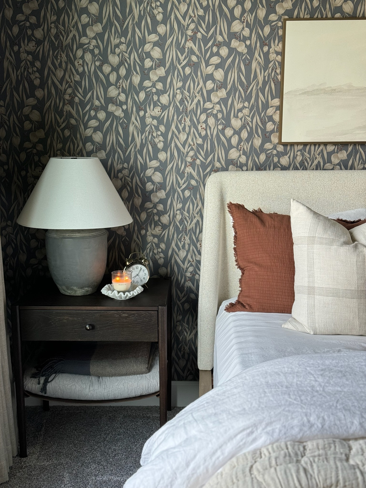 Guest bedroom wallpaper reveal! I love how moody and textured this paper is from Sandberg! It’s not linkable, but it’s the Sara Indigo Blue paper, and it’s stunning! We added these new nightstands from McGee & Co. as well as they’re perfect 😍 Use code CINDYCLARKINTERIORS to save on orders of $100+

#LTKstyletip #LTKhome