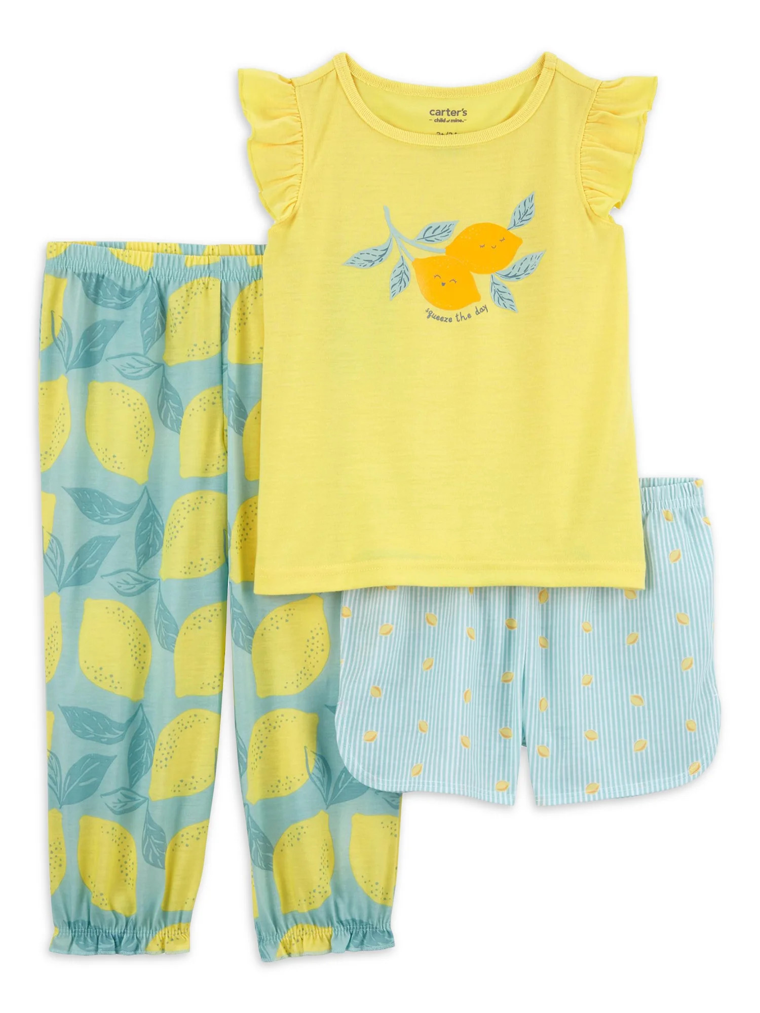 Carter's Child of Mine Toddler Girl Pajama Set, 3-Piece, Sizes 2T-5T | Walmart (US)