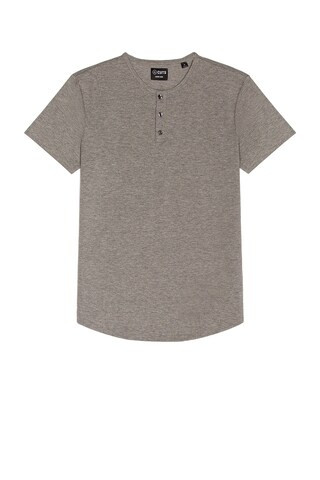 Cuts Henley Curve-Hem T-Shirt in White from Revolve.com | Revolve Clothing (Global)