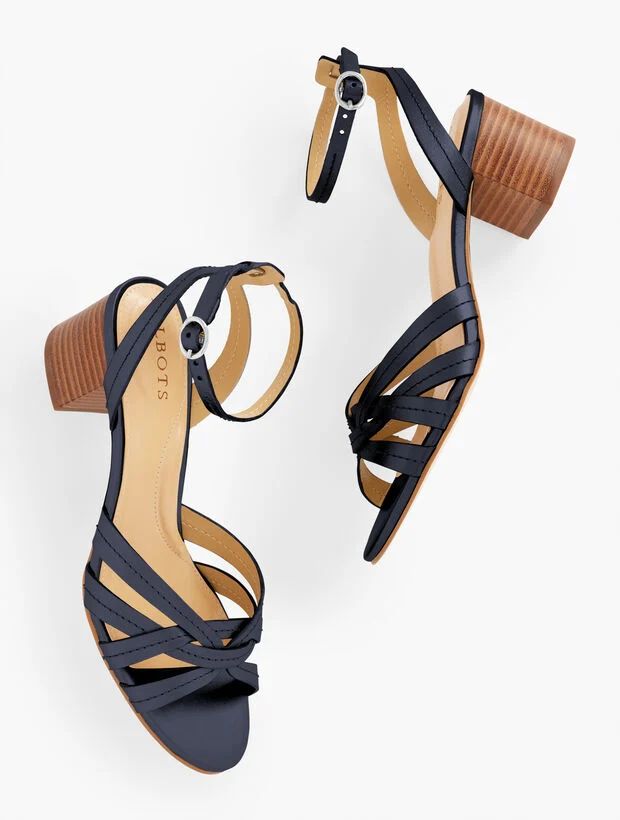 Mimi Vachetta Leather Ankle Strap Sandals | Talbots