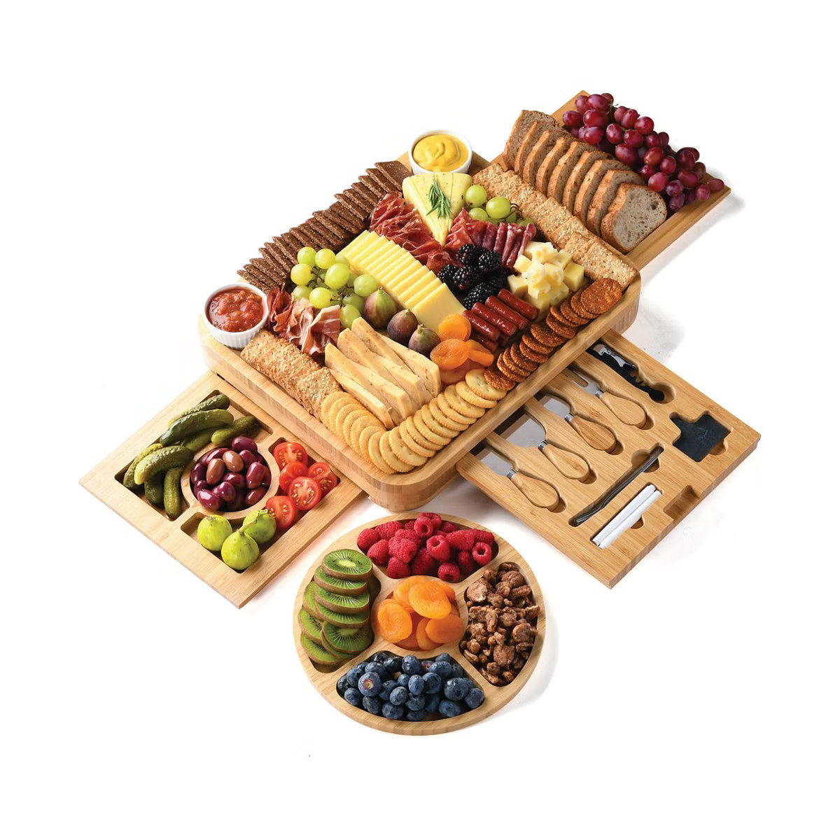 Wooden Charcuterie Board Set with Serving Utensils and Charcuterie Tray  - Cutting Board and Chee... | Target
