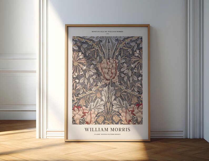 William Morris Print - HONEYSUCKLE 1876 - Framed Wall Art - Large Wall Art - Floral Prints - Vint... | Etsy (US)