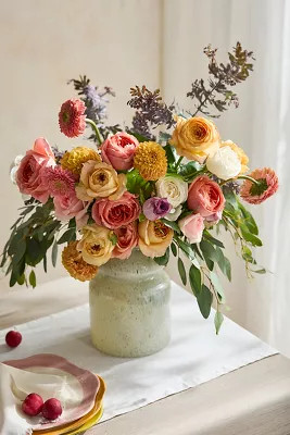 Fresh Mixed Garden Rose Bouquet | Anthropologie (US)
