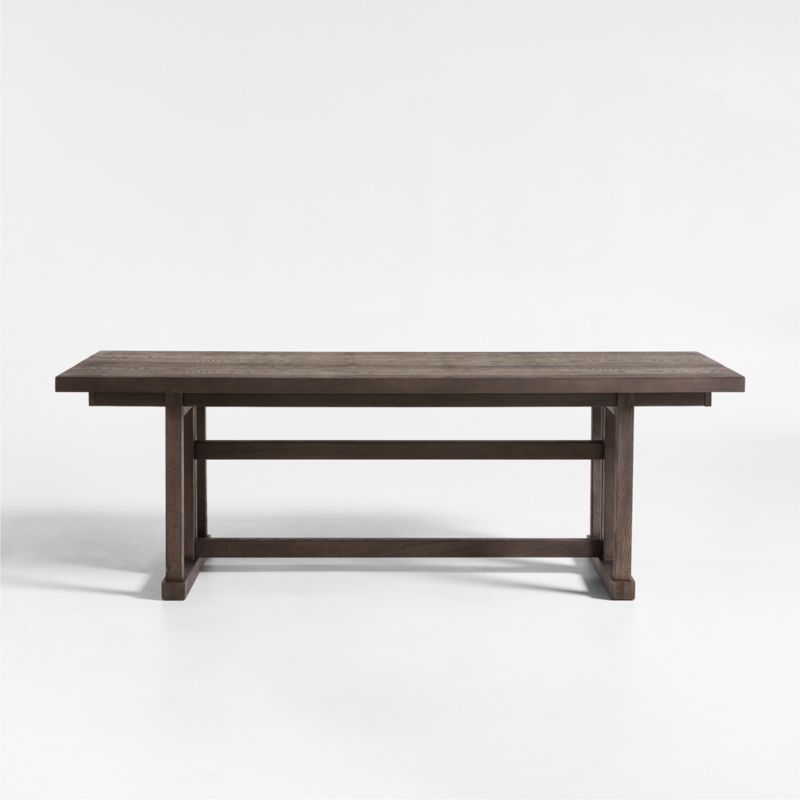 Eastham 90"-118" Brushed Charcoal Oak Wood Extendable Dining Table | Crate & Barrel | Crate & Barrel