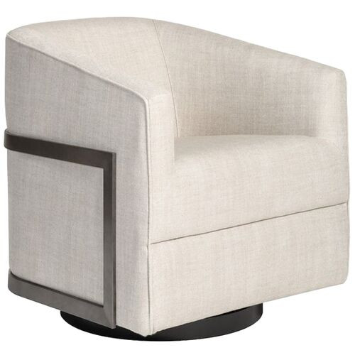 Penelope Swivel Chair, Everest Frost | One Kings Lane