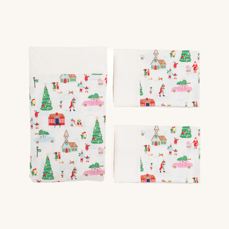 Sleep Tight Sheet Set - Make the Season Bright with Palmetto Pearl | The Beaufort Bonnet Company