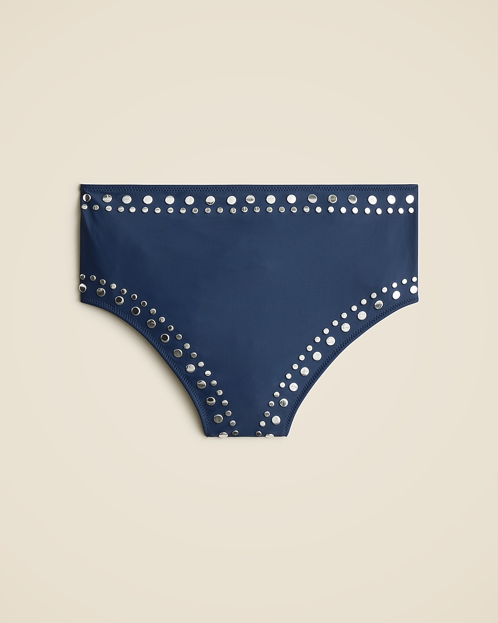 Studded high-rise bikini bottom | J. Crew US