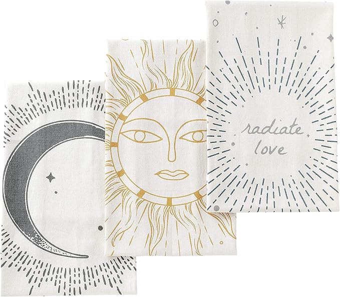 Folkulture Tea Towels or Kitchen Towels with Hanging Loop, 20 X 26 Inches Boho Dish Towels, 100% ... | Amazon (US)