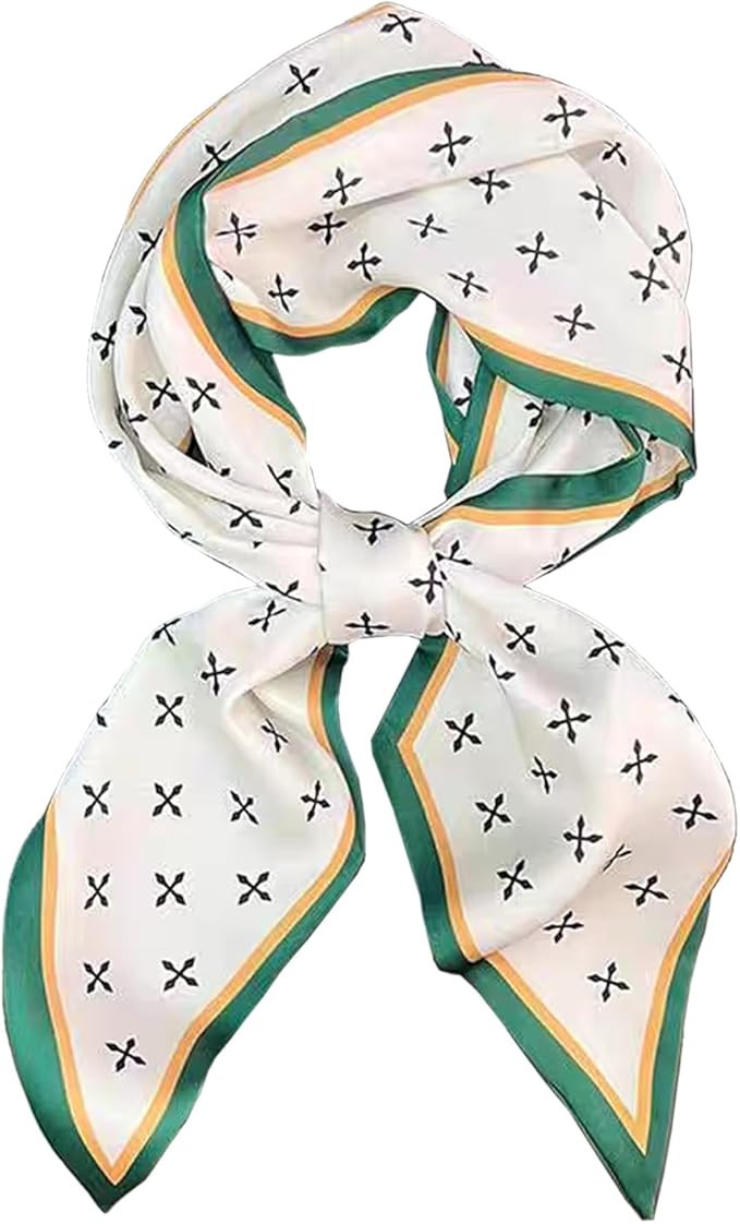 59" Long Silk Like Scarf Fashion Hair Head Scarf for Women Satin Head Hair Handbag Scarf Belt Pur... | Amazon (US)