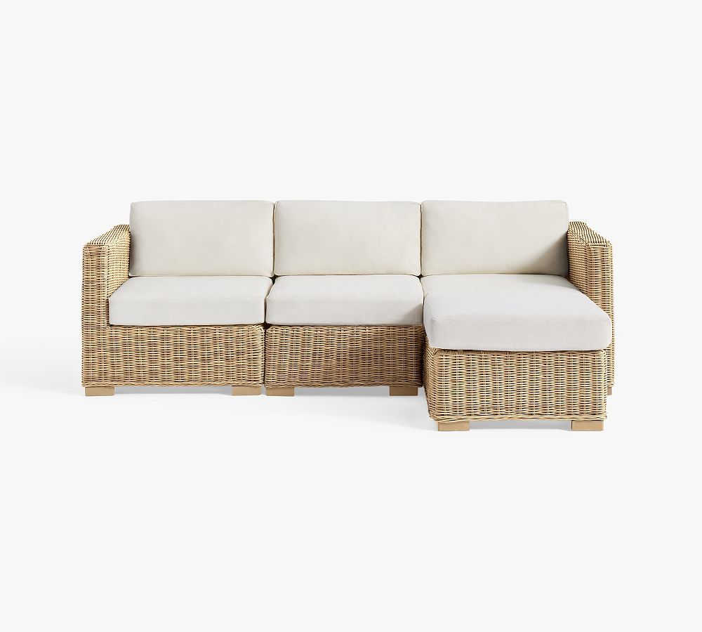 Huntington Square-Arm 4-Piece Outdoor Sectional | Pottery Barn (US)