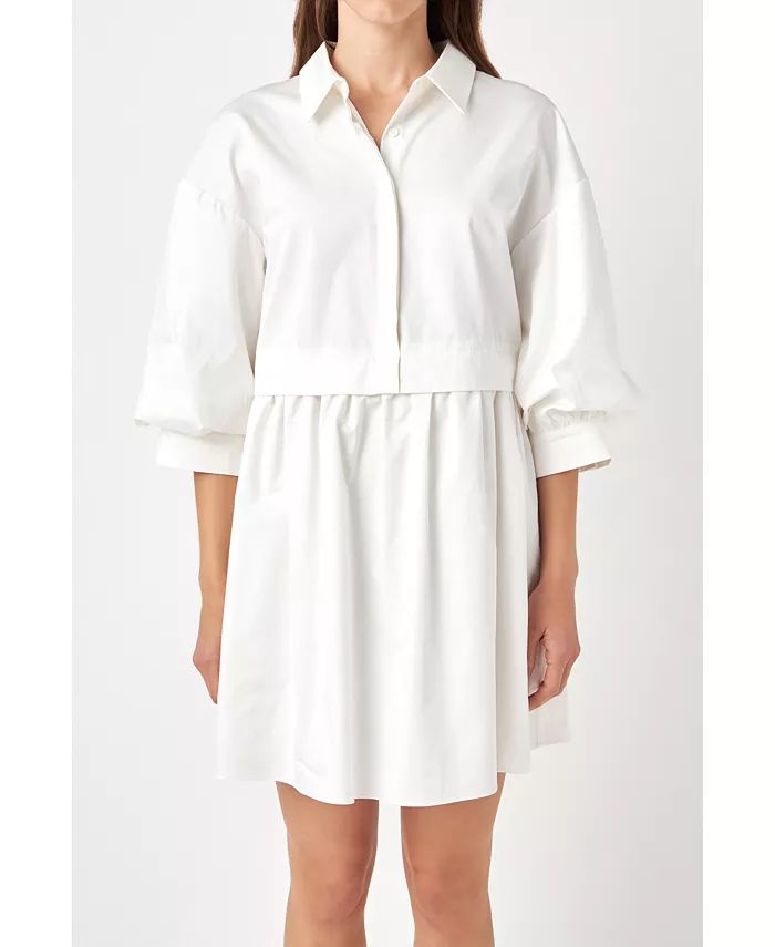 English Factory Women's Puff Sleeve Shirt Dress - Macy's | Macy's Canada