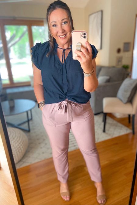 My most popular workwear look from Amazon!  My reel had over 1 million views!  Found updated links for both the top and pants! XL in both! 

#LTKWorkwear #LTKMidsize #LTKFindsUnder50