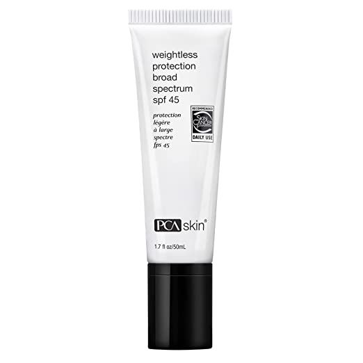 PCA SKIN Weightless Protection Broad Spectrum SPF 45 - Oil-Free Hydrating Face Sunscreen with 8.4... | Amazon (US)