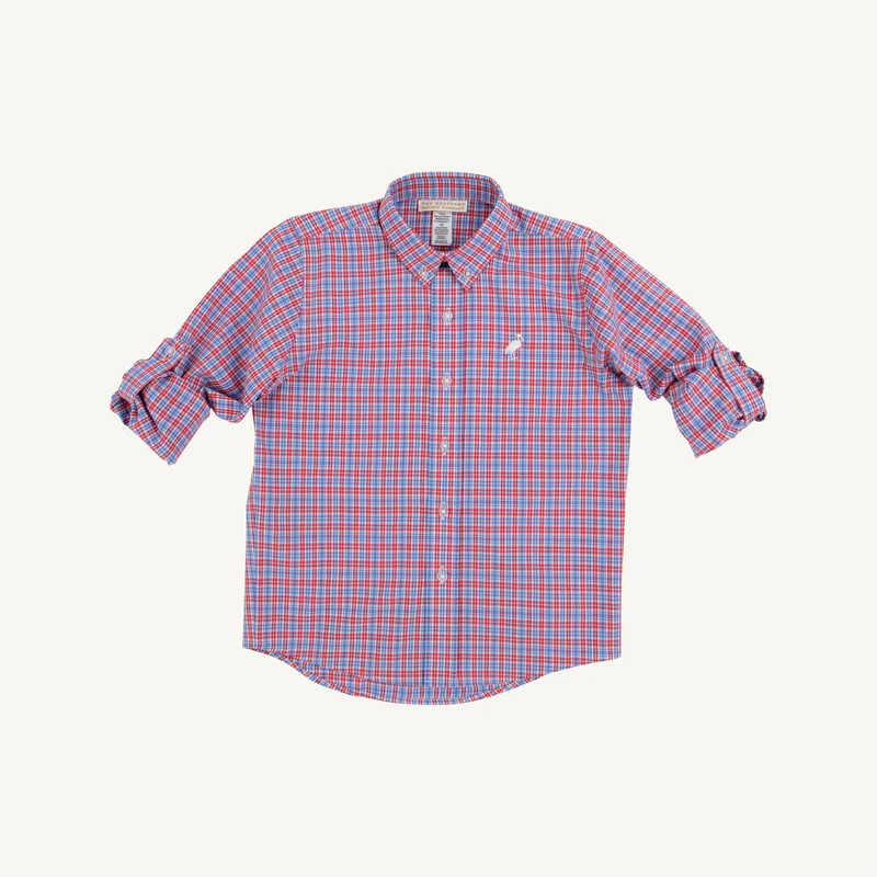 Dean's List Dress Shirt - Lawn Party Plaid with Worth Avenue White Sto | The Beaufort Bonnet Company
