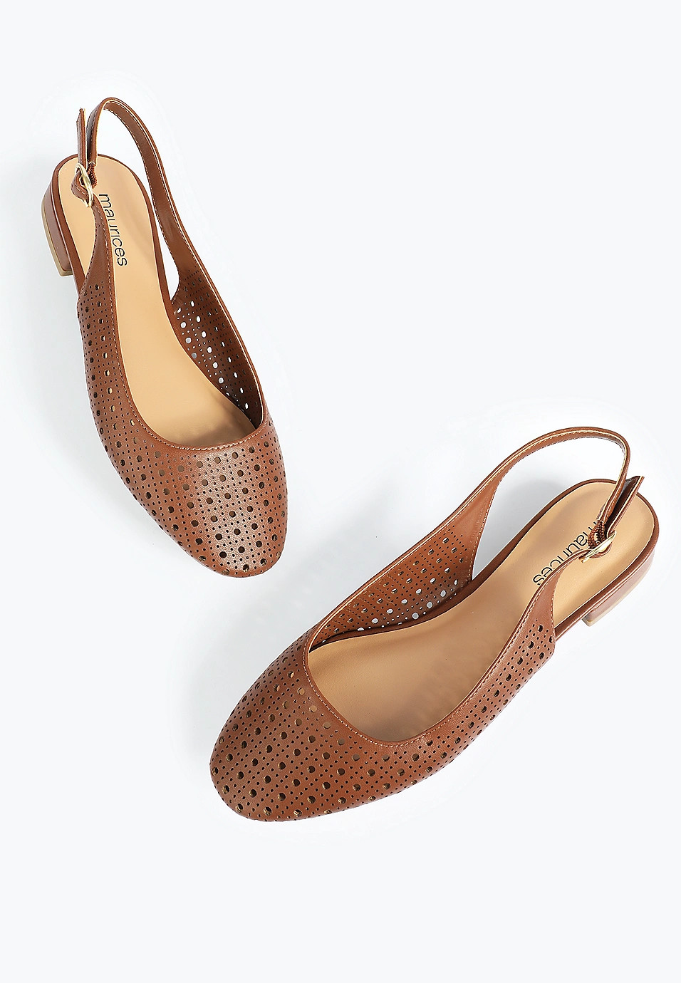 SuperCush Georgia Perforated Slingback Flat | Maurices