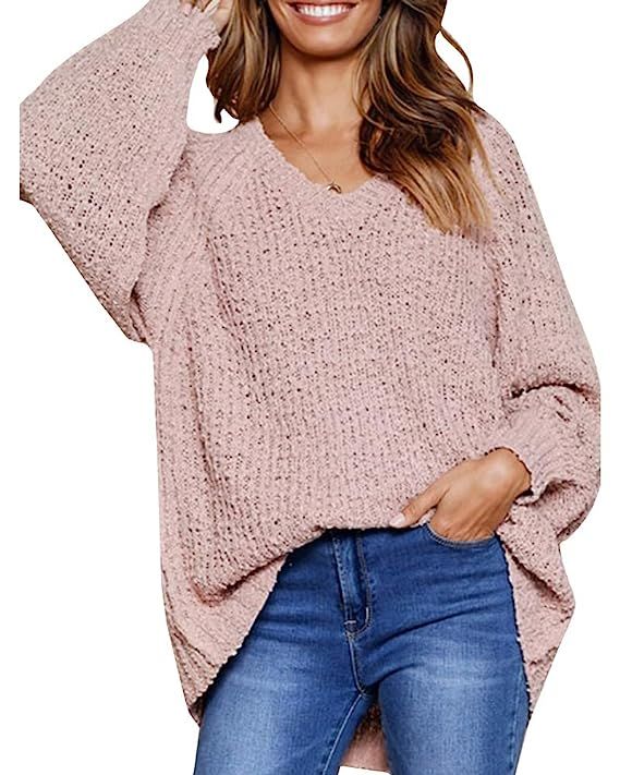 Soulomelody Womens Popcorn Fuzzy Knitted Sweaters Oversized Turtleneck Long Sleeve Side Split She... | Amazon (US)