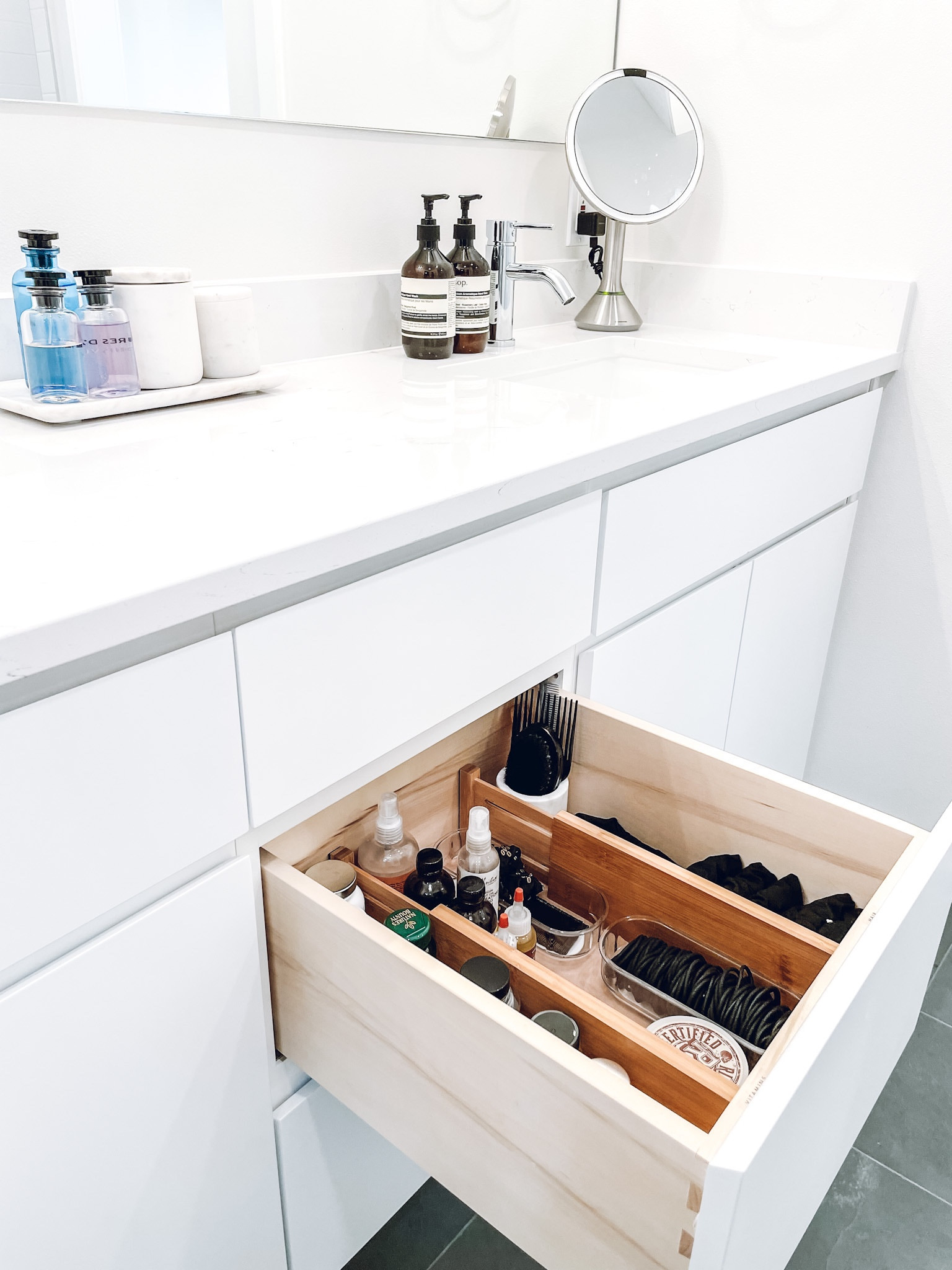 Bathroom organization. Amazon  Lipper dividers, aromatic and nourishing hand soap, and marble canister. Aesop reverence aromatique hand wash✨

#LTKhome #LTKfamily